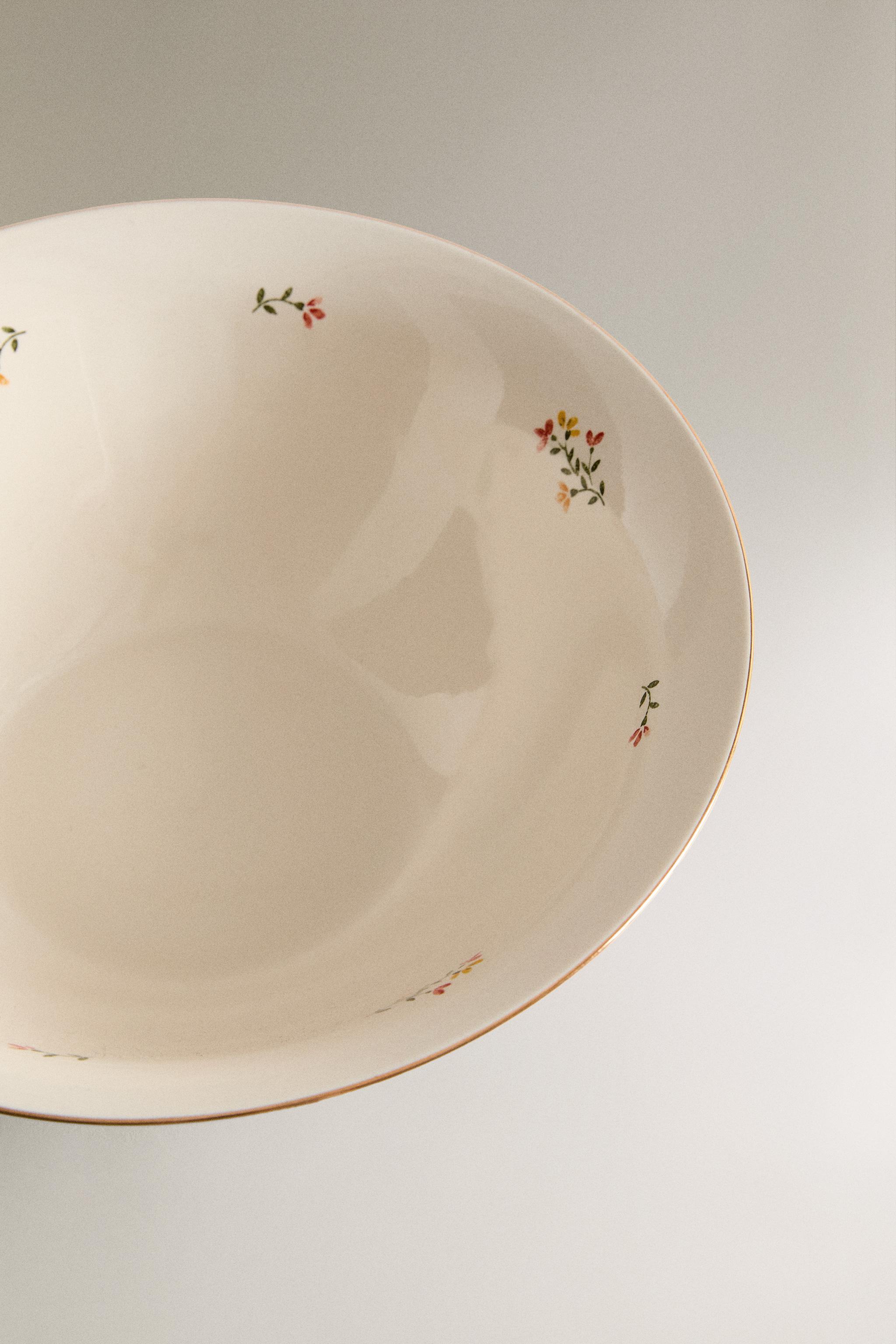 FLORAL PORCELAIN SALAD BOWL